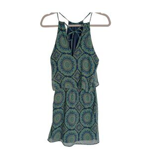 O’Neill Tiered Navy Blue Mandala Print Mini Dress